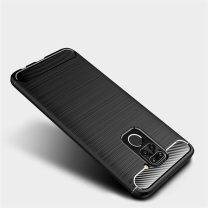 For XiaomiRedmi Note9  Brushed Texture Carbon Fiber TPU Case, For Redmi Note 9