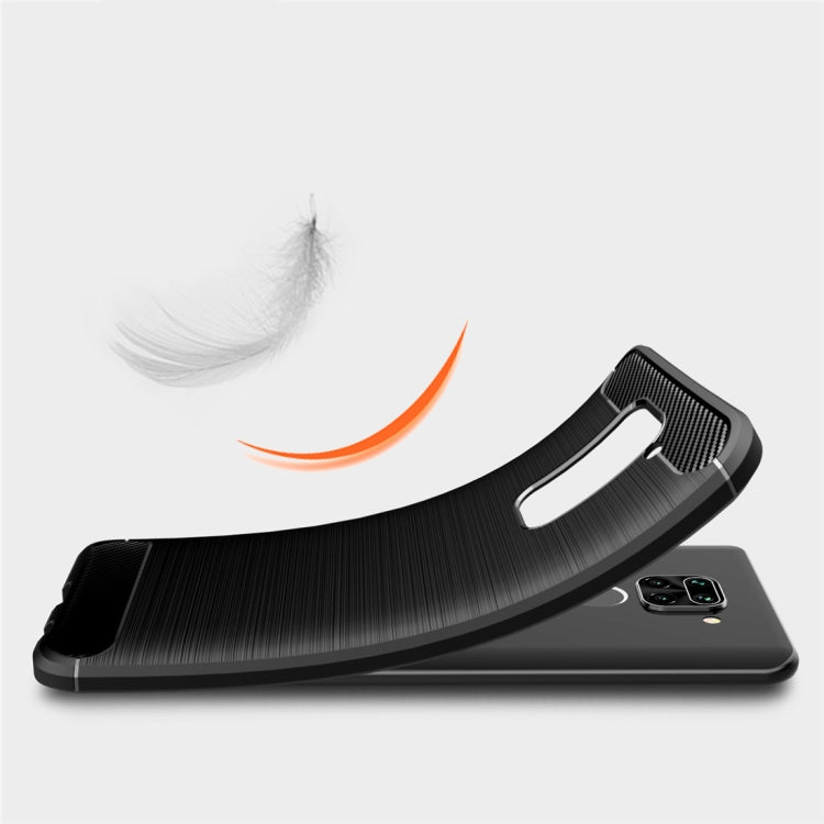 For XiaomiRedmi Note9  Brushed Texture Carbon Fiber TPU Case, For Redmi Note 9