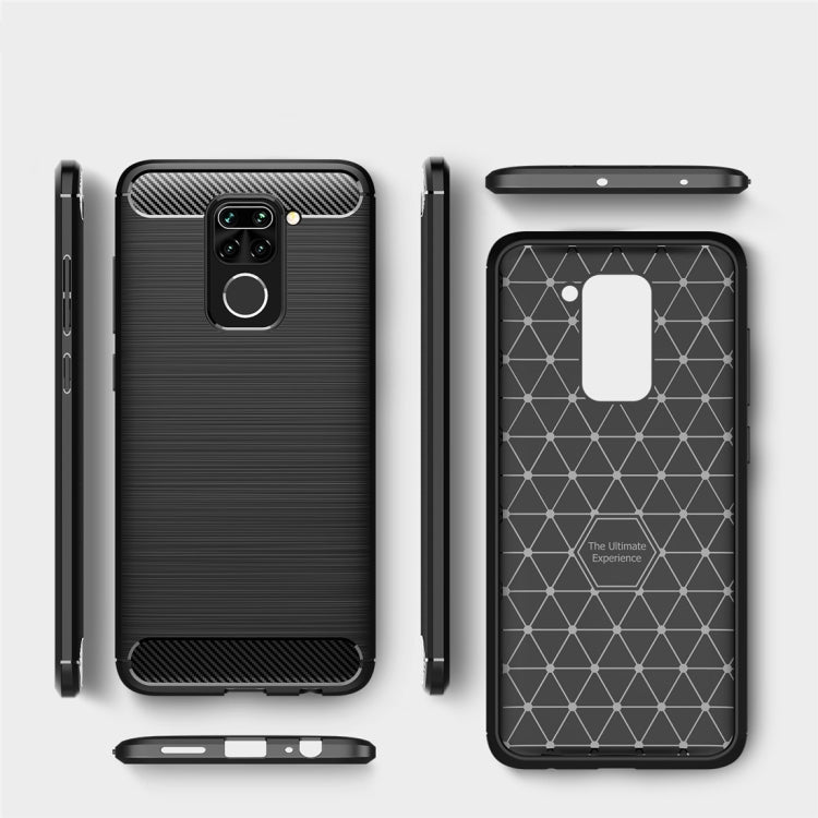 For XiaomiRedmi Note9  Brushed Texture Carbon Fiber TPU Case, For Redmi Note 9