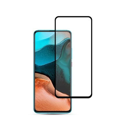 Tempered glass screen protector film covering a smartphone screen and edges
