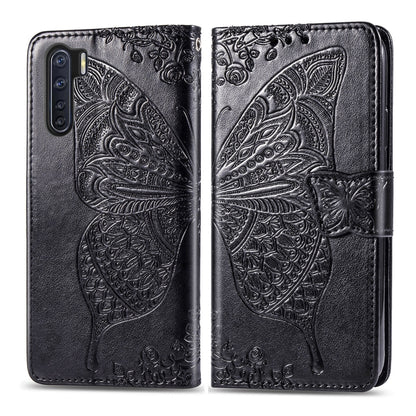 For OPPO F15/A91 Butterfly Love Flower Embossed Horizontal Flip Leather Case with Bracket / Card Slot / Wallet / Lanyard, For OPPO F15