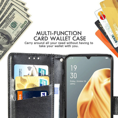 For OPPO F15/A91 Butterfly Love Flower Embossed Horizontal Flip Leather Case with Bracket / Card Slot / Wallet / Lanyard, For OPPO F15