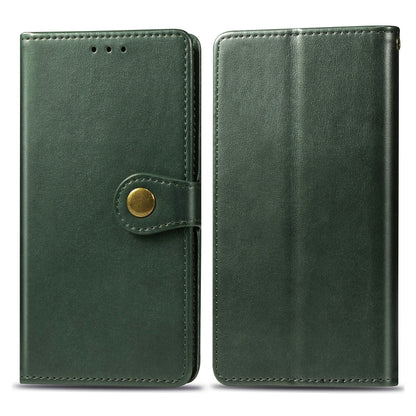 For Sony Xperia 10 II Retro Solid Color Leather Buckle Phone Case with Lanyard & Photo Frame & Card Slot & Wallet & Stand Function, For Sony Xperia 10 II