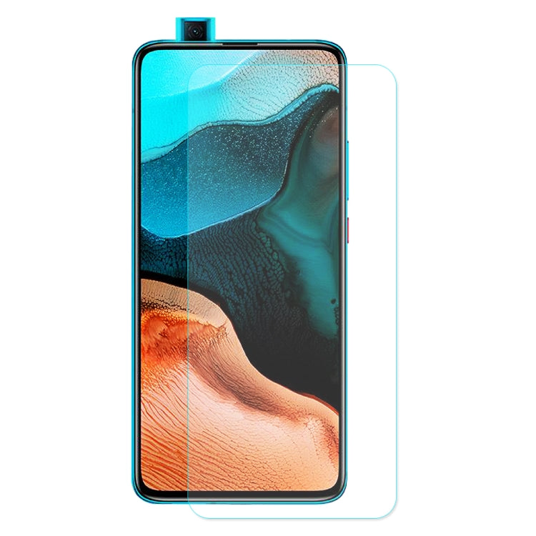 Clear 2.5D tempered glass screen protector with rounded corners on phone