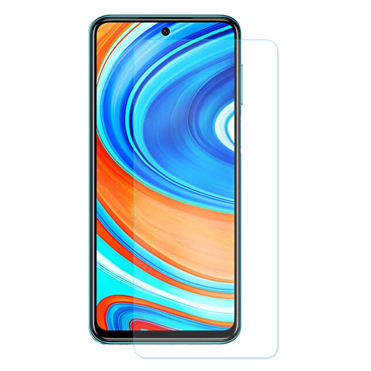 Smartphone screen covered with clear curved tempered glass protector film