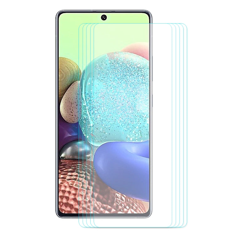 5 curved-edge tempered glass screen protectors on smartphone screen