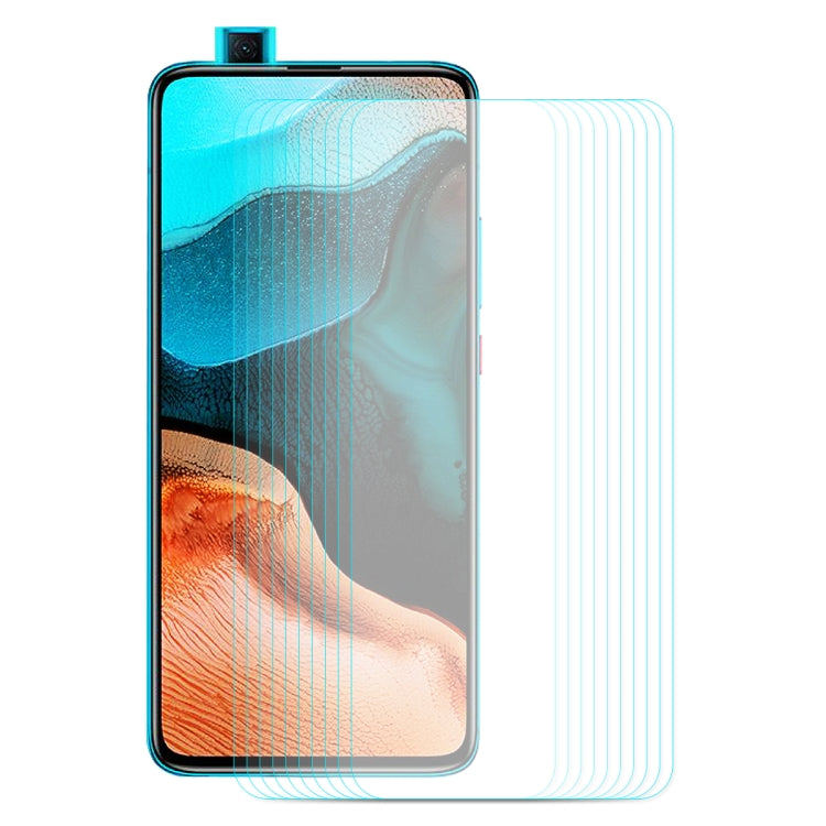 Curved tempered glass screen protector film set on smartphone display