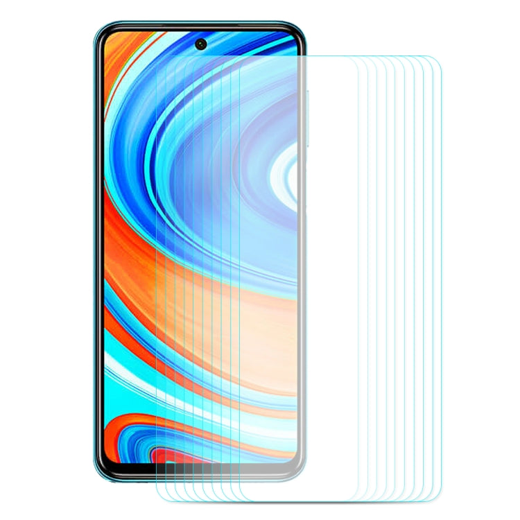Curved edge tempered glass screen protector film set aligned on smartphone screen