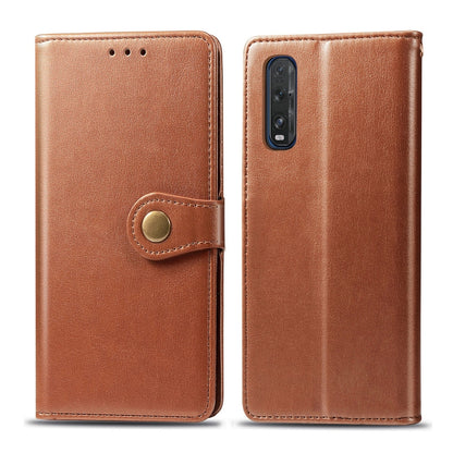 For OPPO Find X2 Retro Solid Color Leather Buckle Phone Case with Lanyard & Photo Frame & Card Slot & Wallet & Stand Function, For OPPO Find X2