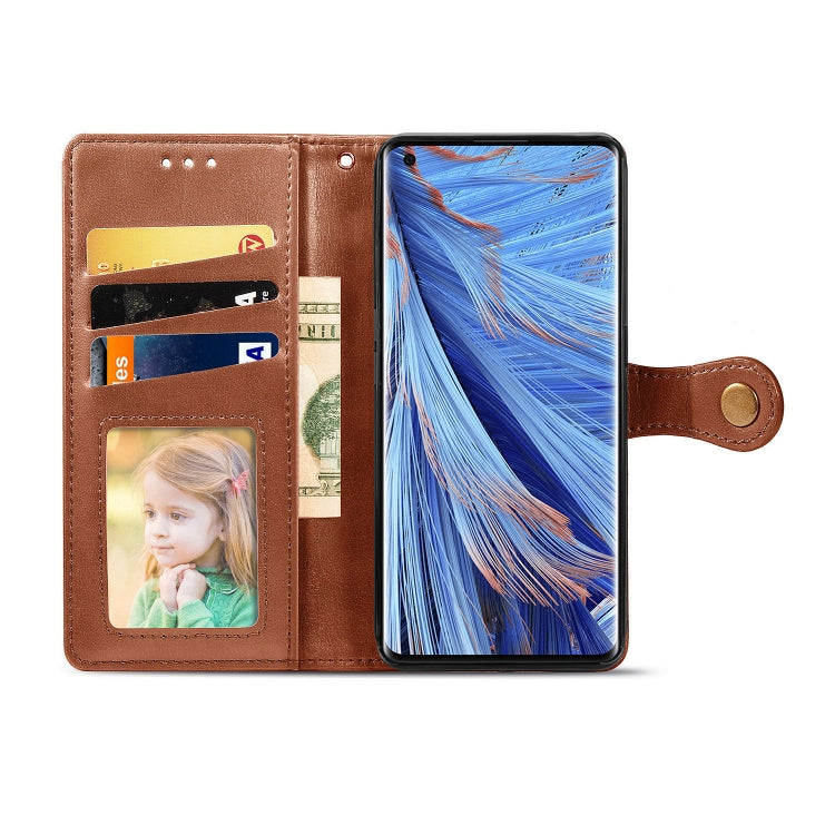 For OPPO Find X2 Retro Solid Color Leather Buckle Phone Case with Lanyard & Photo Frame & Card Slot & Wallet & Stand Function, For OPPO Find X2