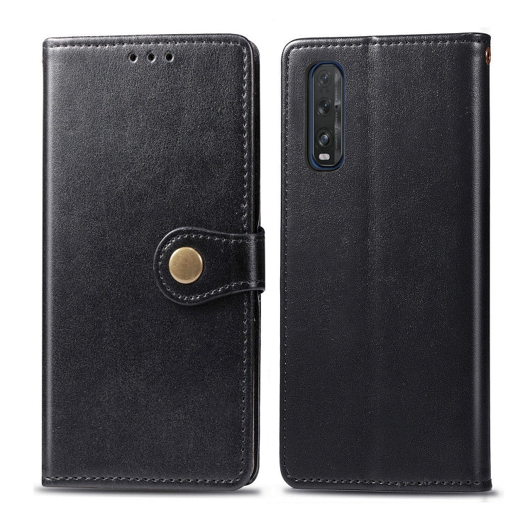 For OPPO Find X2 Retro Solid Color Leather Buckle Phone Case with Lanyard & Photo Frame & Card Slot & Wallet & Stand Function, For OPPO Find X2