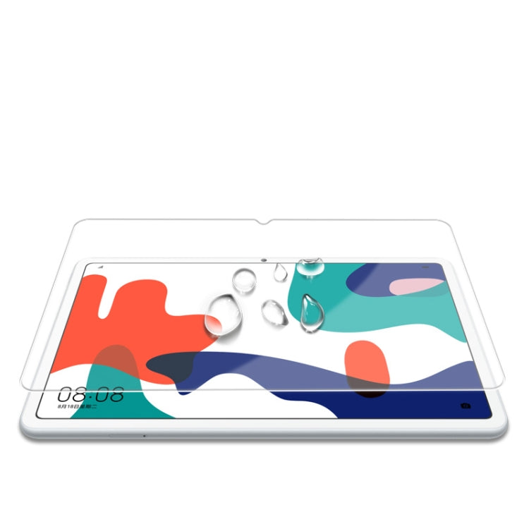 Tablet tempered glass screen protector film with water droplets protection, clear panel