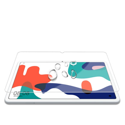 Tablet tempered glass screen protector film with water droplets protection, clear panel