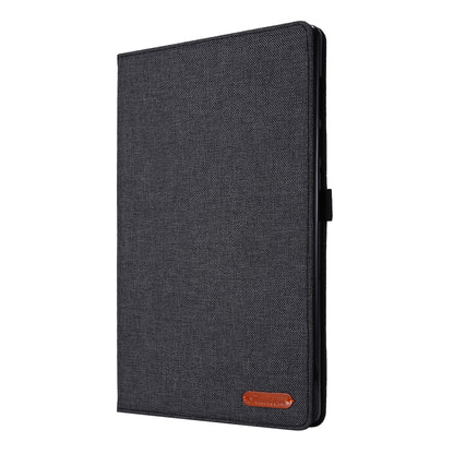 Horizontal Flip TPU + Fabric PU Leather Protective Case with Name Card Clip, For Lenovo M10 Plus