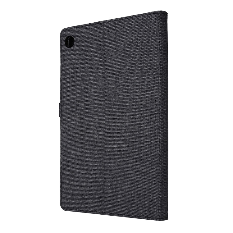 Horizontal Flip TPU + Fabric PU Leather Protective Case with Name Card Clip, For Lenovo M10 Plus