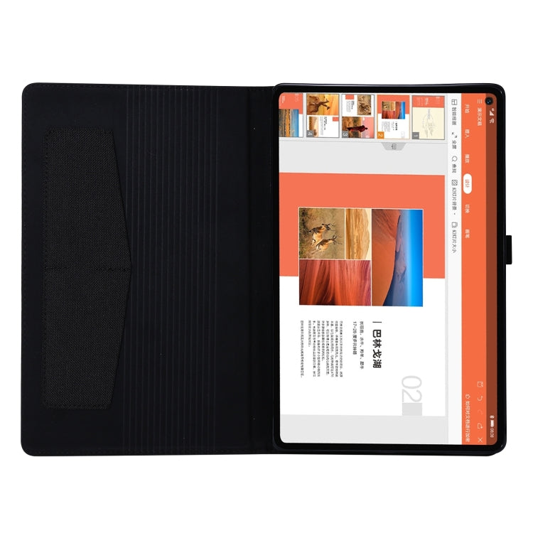 Horizontal Flip TPU + Fabric PU Leather Protective Case with Name Card Clip, For Lenovo M10 Plus