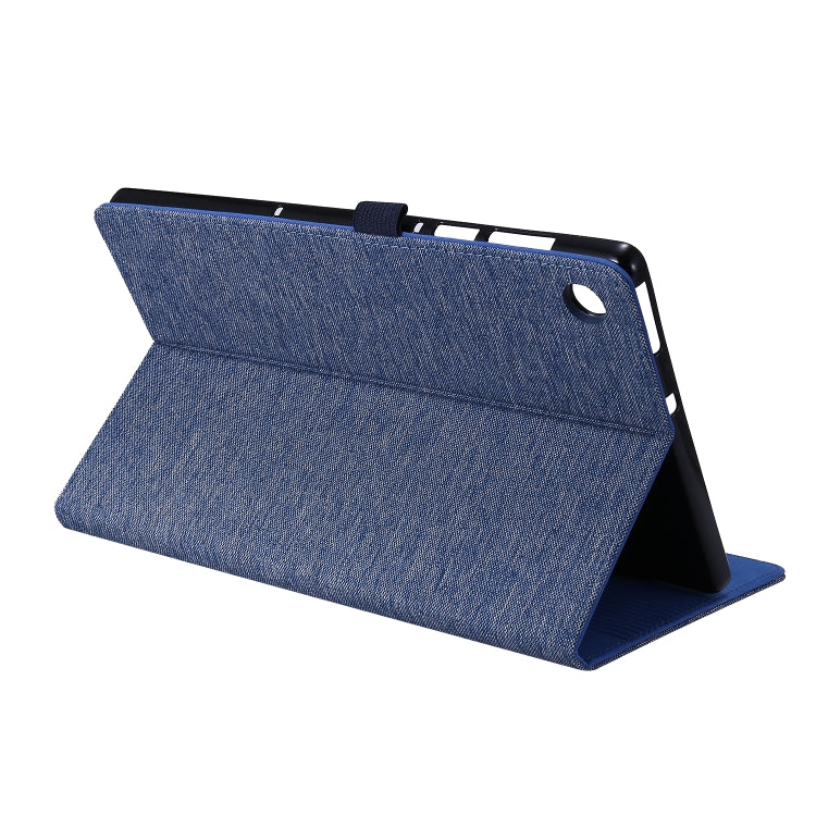 Horizontal Flip TPU + Fabric PU Leather Protective Case with Name Card Clip, For Lenovo M10 Plus
