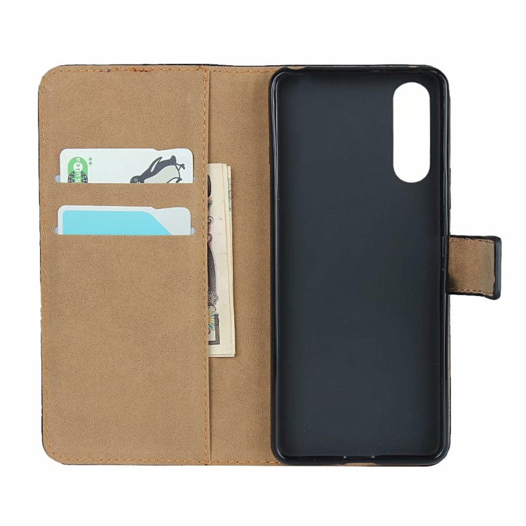 For Sony Xperia 10 II Leather Horizontal Flip Holster With Magnetic Clasp and Bracket and Card Slot and Wallet