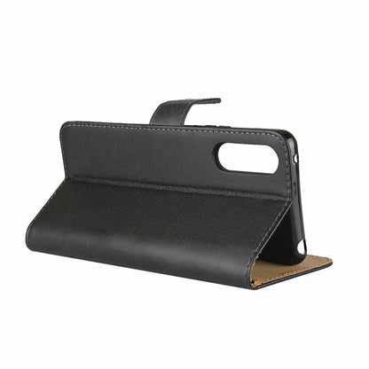 For Sony Xperia 10 II Leather Horizontal Flip Holster With Magnetic Clasp and Bracket and Card Slot and Wallet