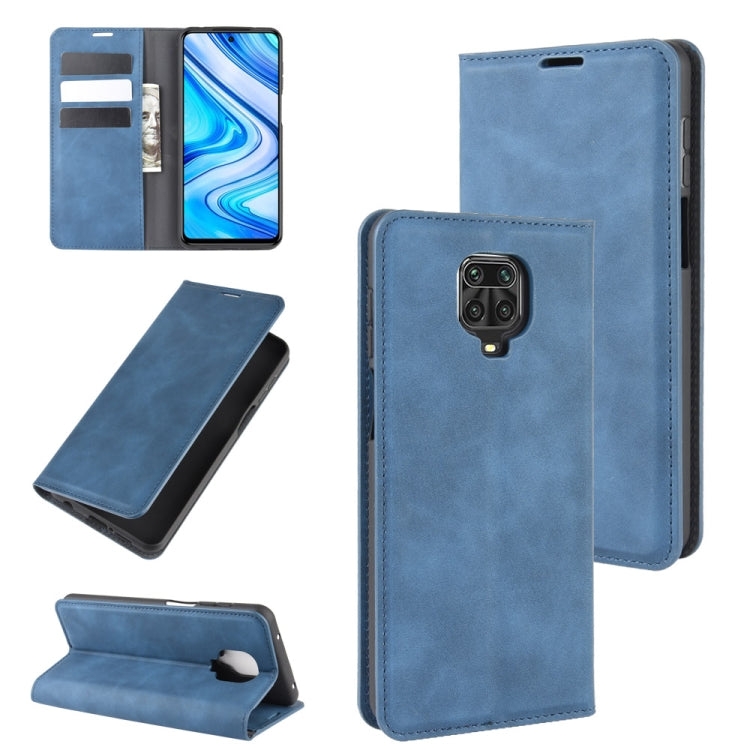 For Xiaomi Redmi Note 9 Pro Retro-skin Business Magnetic Suction Leather Case with Holder & Card Slots & Wallet, For Redmi Note 9 Pro