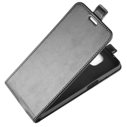 Light gray vertical flip leather phone case with flip cover and camera cutout