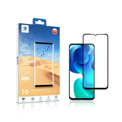 Curved tempered glass screen protector for Xiaomi Mi 10 Lite retail package and phone