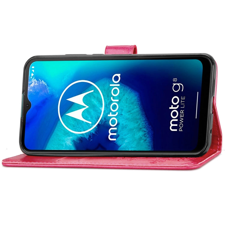 Rose leather phone wallet case with flip cover and stand-up viewing angle