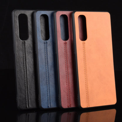 For Oppo Find X2 Neo Shockproof Sewing Cow Pattern Skin PC + PU + TPU Case