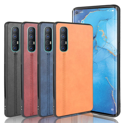 For Oppo Find X2 Neo Shockproof Sewing Cow Pattern Skin PC + PU + TPU Case