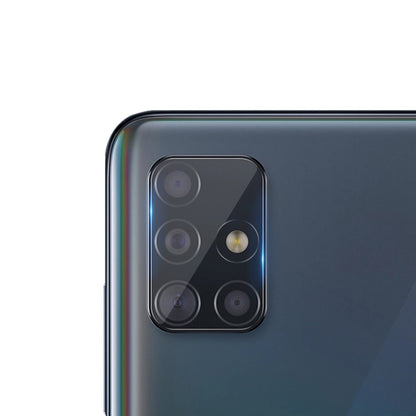 Rear camera lens protector film on phone, dark glass with rounded edges