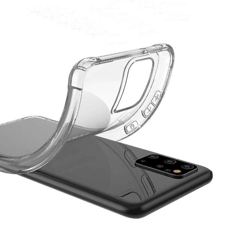 Transparent TPU phone case with reinforced corners and side button openings