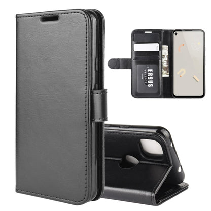 Google Pixel 4a flip protective case with card holder and wallet pocket, dark color