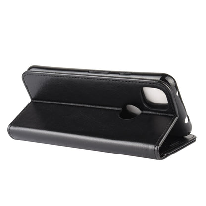 Google Pixel 4a folio flip protective case, black leather-style with stand flap