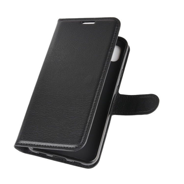 Flip protective case for Google Pixel 4a, slim profile with side holder, black