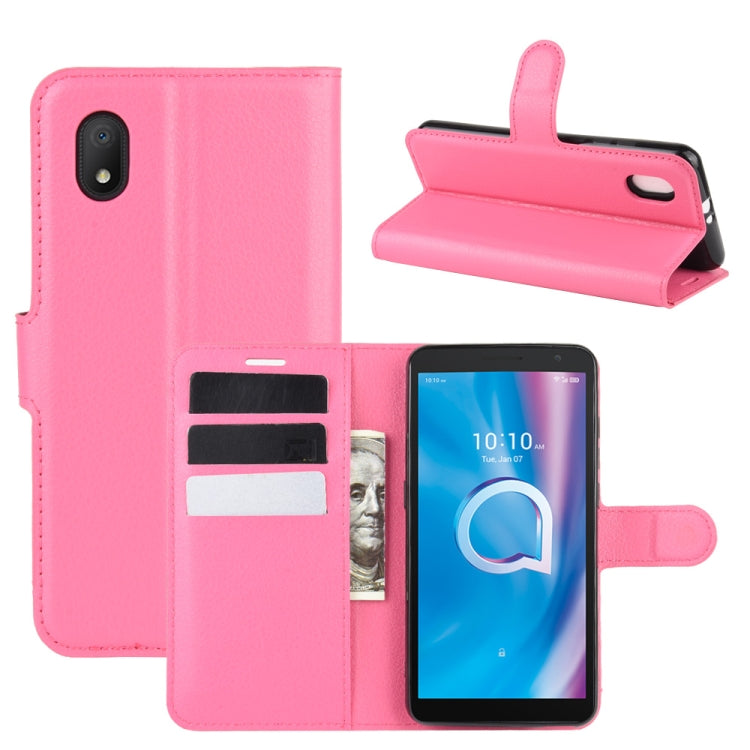Rose pink flip phone wallet case with card slots and fold-out stand
