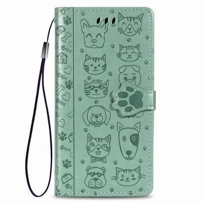 Lovely Cat and Dog Embossing Pattern Horizontal Flip Leather Case , with Holder & Card Slots & Wallet & Cartoon Clasp & Lanyard, For Galaxy A51 5G, For Galaxy A71 5G, For Galaxy S10 Lite & A91 & M80s, For Galaxy M11, For Galaxy A01, For Galaxy A11     ...