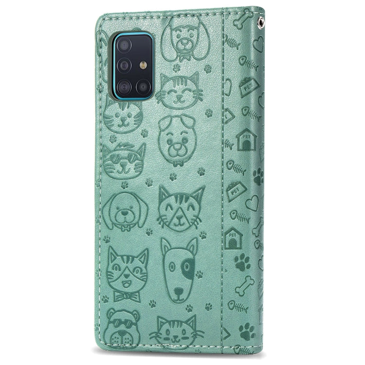 Lovely Cat and Dog Embossing Pattern Horizontal Flip Leather Case , with Holder & Card Slots & Wallet & Cartoon Clasp & Lanyard, For Galaxy A51 5G, For Galaxy A71 5G, For Galaxy S10 Lite & A91 & M80s, For Galaxy M11, For Galaxy A01, For Galaxy A11     ...