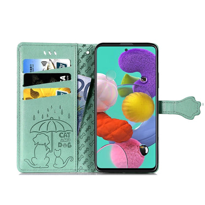 Lovely Cat and Dog Embossing Pattern Horizontal Flip Leather Case , with Holder & Card Slots & Wallet & Cartoon Clasp & Lanyard, For Galaxy A51 5G, For Galaxy A71 5G, For Galaxy S10 Lite & A91 & M80s, For Galaxy M11, For Galaxy A01, For Galaxy A11     ...