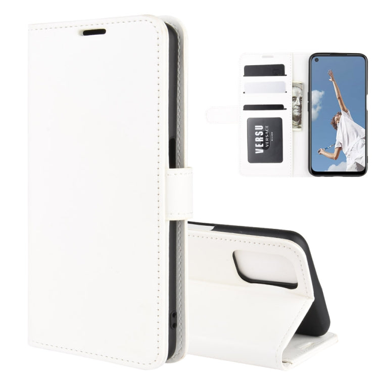 White flip phone wallet case with card slots and stand holder