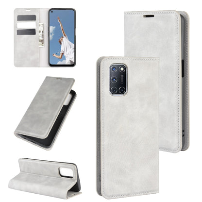 Gray leather phone case wallet with magnetic closure and card slots