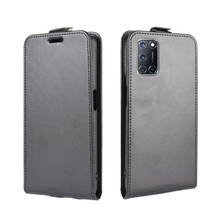 Gray leather flip phone case with phone cover and front camera cutout