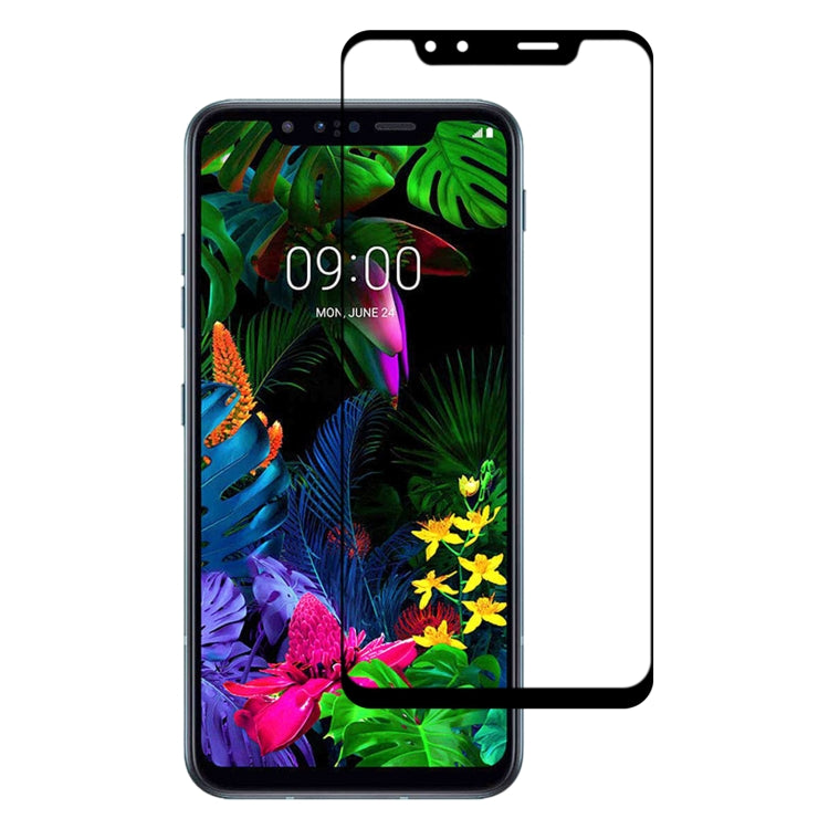 Clear tempered glass screen protector covering a smartphone display