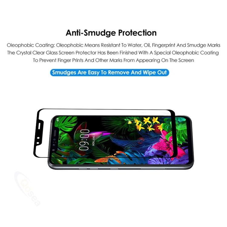 Smudge-resistant transparent tempered glass screen protector for smartphone