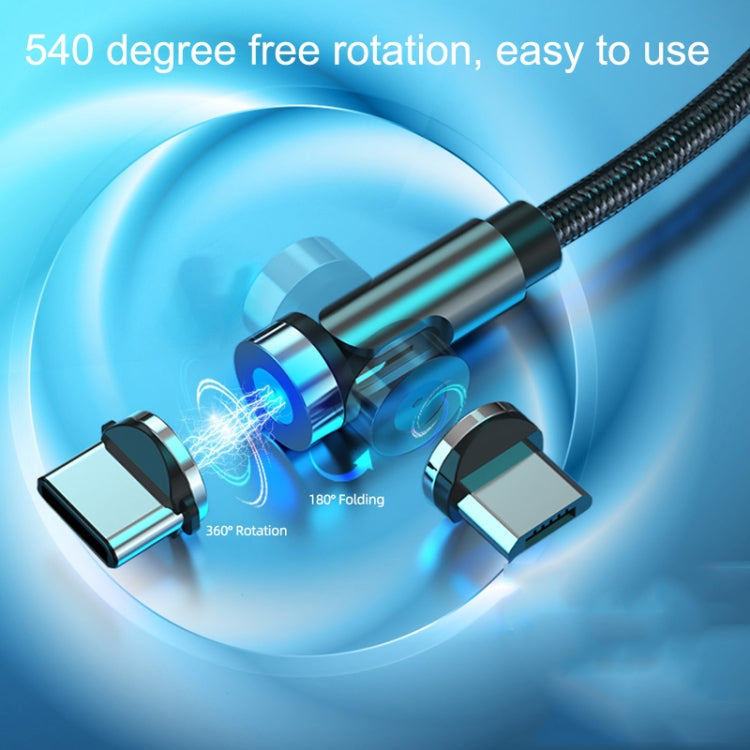 Magnetic rotating charging cable connector and braided cable