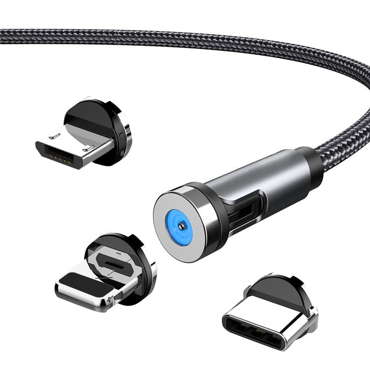 Rotating magnetic charging cable set with dust plugs and multiple magnetic connector heads