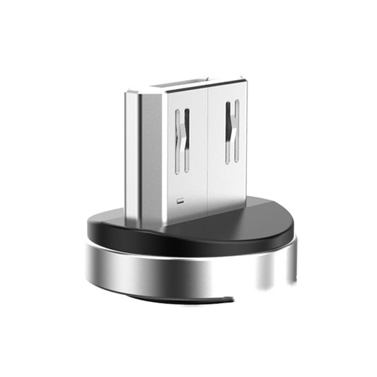 Magnetic charging adapter dock with USB ports and black metal base