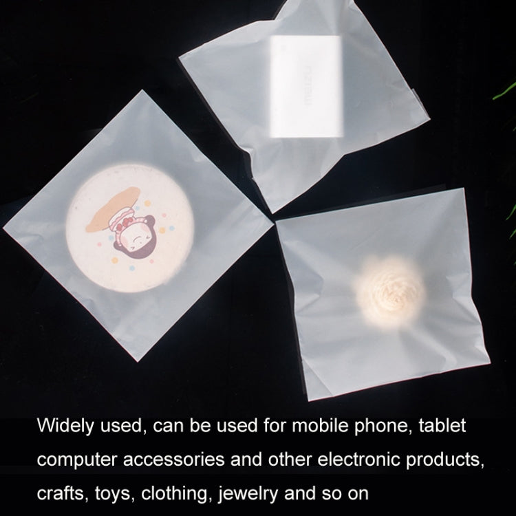 Matte white self-sealed CPE packaging bags, multiple sizes, for small accessories