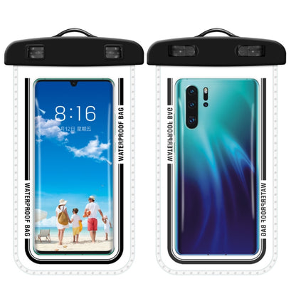 Black transparent waterproof phone case bag set, 2-pack with phone view window.