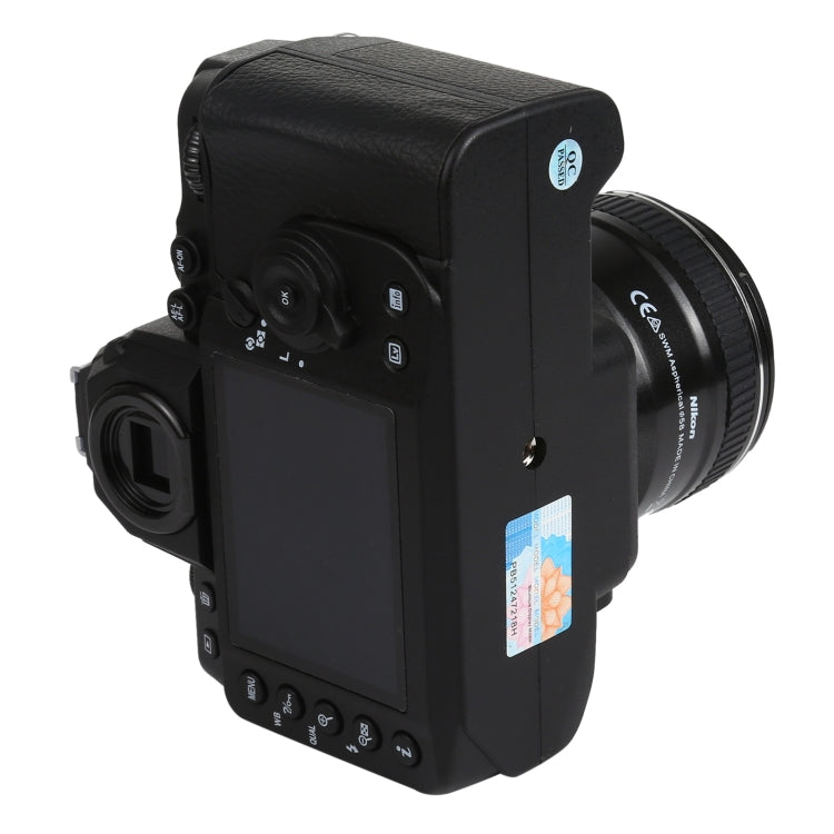 Black DSLR-style fake camera model rear view with LCD screen
