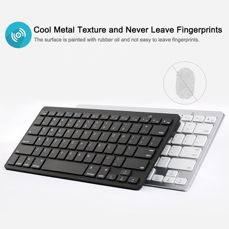 Two-tone slim mini Bluetooth keyboard with dark and light key areas
